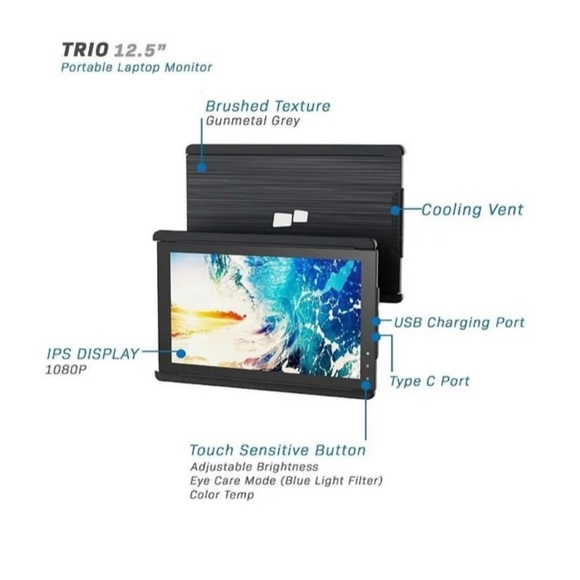 🌸✨NWT Bundle — BRAND NEW Mobile Pixels Trio Monitor and Kickstand - Picture 10 of 13